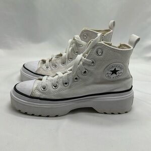 Converse All Star Platform White Sneakers Size 3